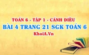Bài 4 trang 21 SGK Toán 6 tập 1 Cánh Diều